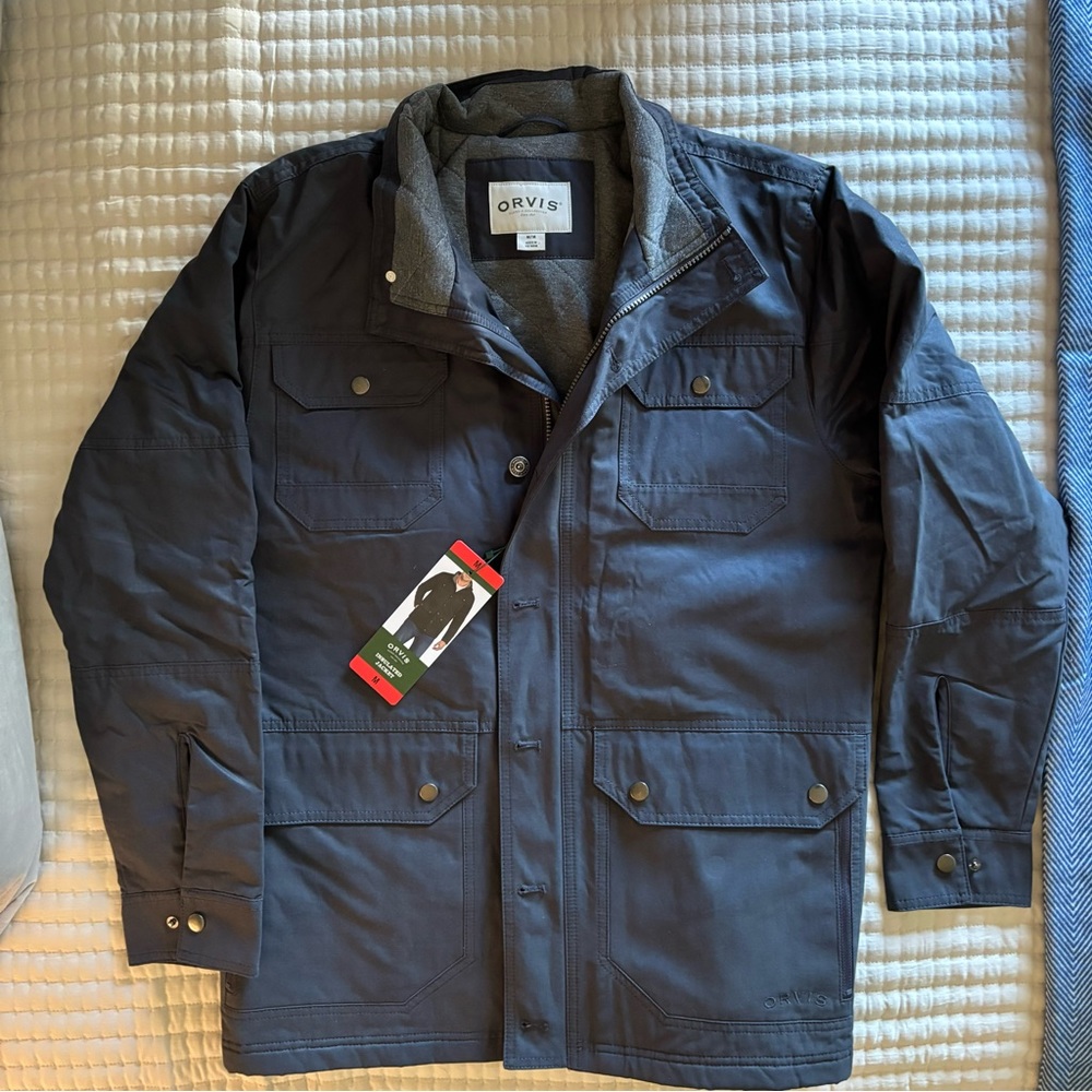 Orvis insulated barn jacket men’s size Medium navy